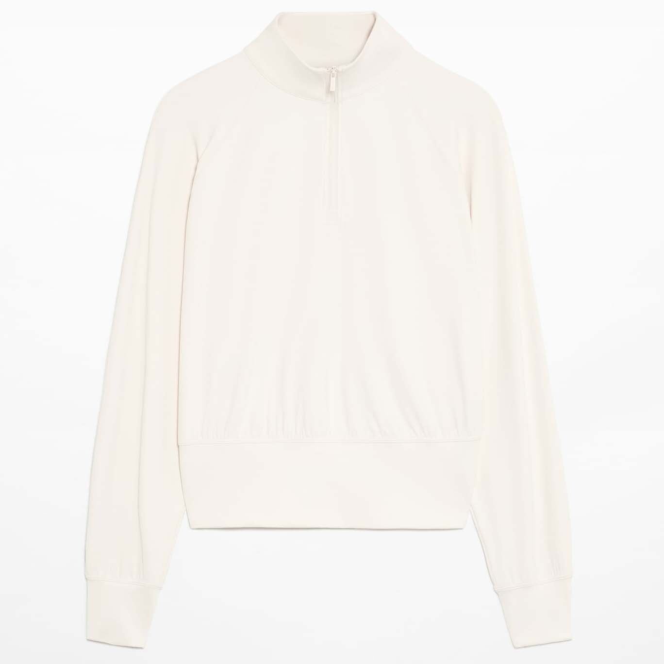 

Худи Oysho Half-length Zip, кремовый, Бежевый