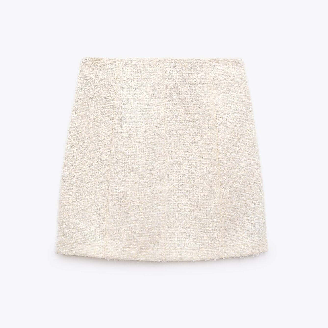 

Юбка Zara Flared Mini, экрю (Размер M)