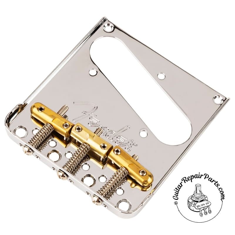 

Fender 3-Saddle Top-Load / String-Through Tele Bridge с. Компенсированные латунные седла Bullet 0990808000 3-Saddle Top-Load / String-Through Tele Bridge w. Compensated “Bullet” Saddles 0990808000