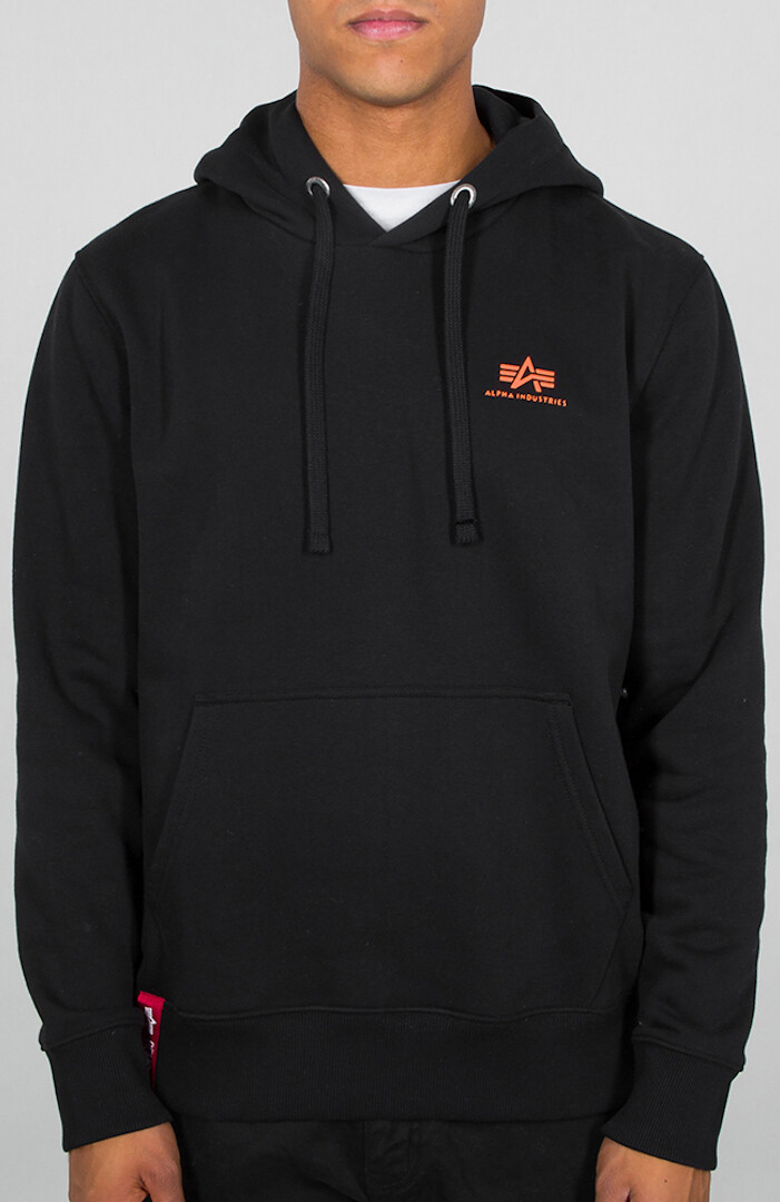 

Балахон Alpha Industries Basic Small Logo Neon Print, черно-оранжевый