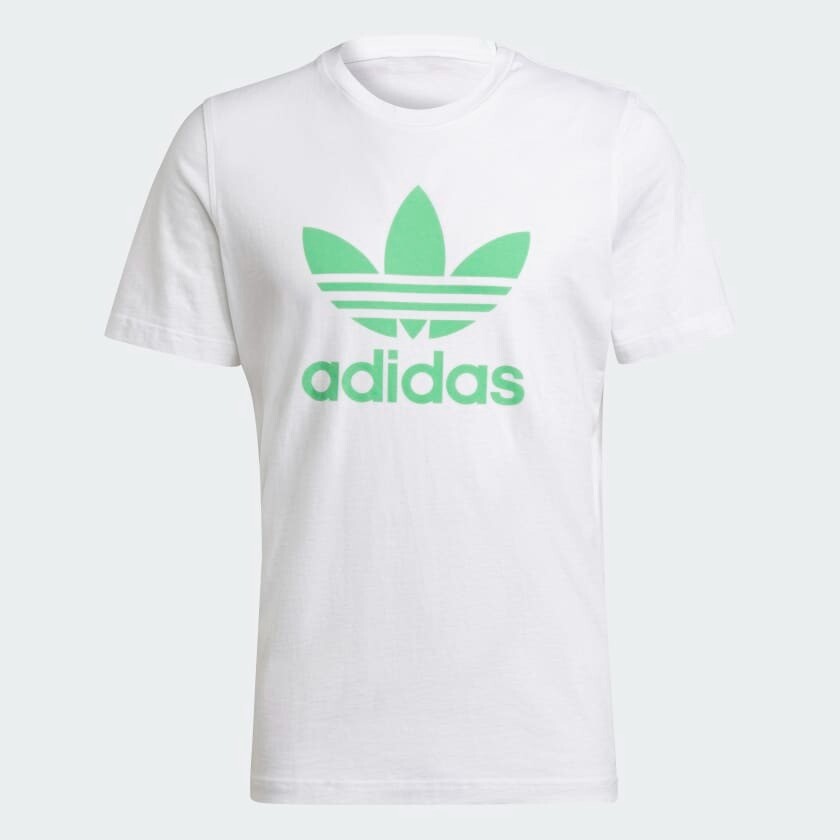 

Футболка Adidas Originals Adicolor Classics Trefoil, белый/зеленый