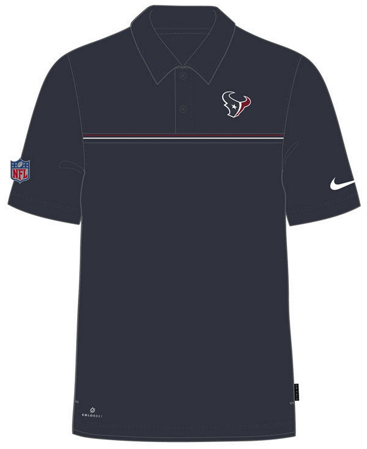 

Мужская футболка-поло с коротким рукавом houston texans dri-fit Nike, синий
