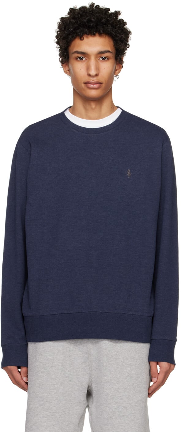 

Синий свитшот с круглым вырезом Polo Ralph Lauren