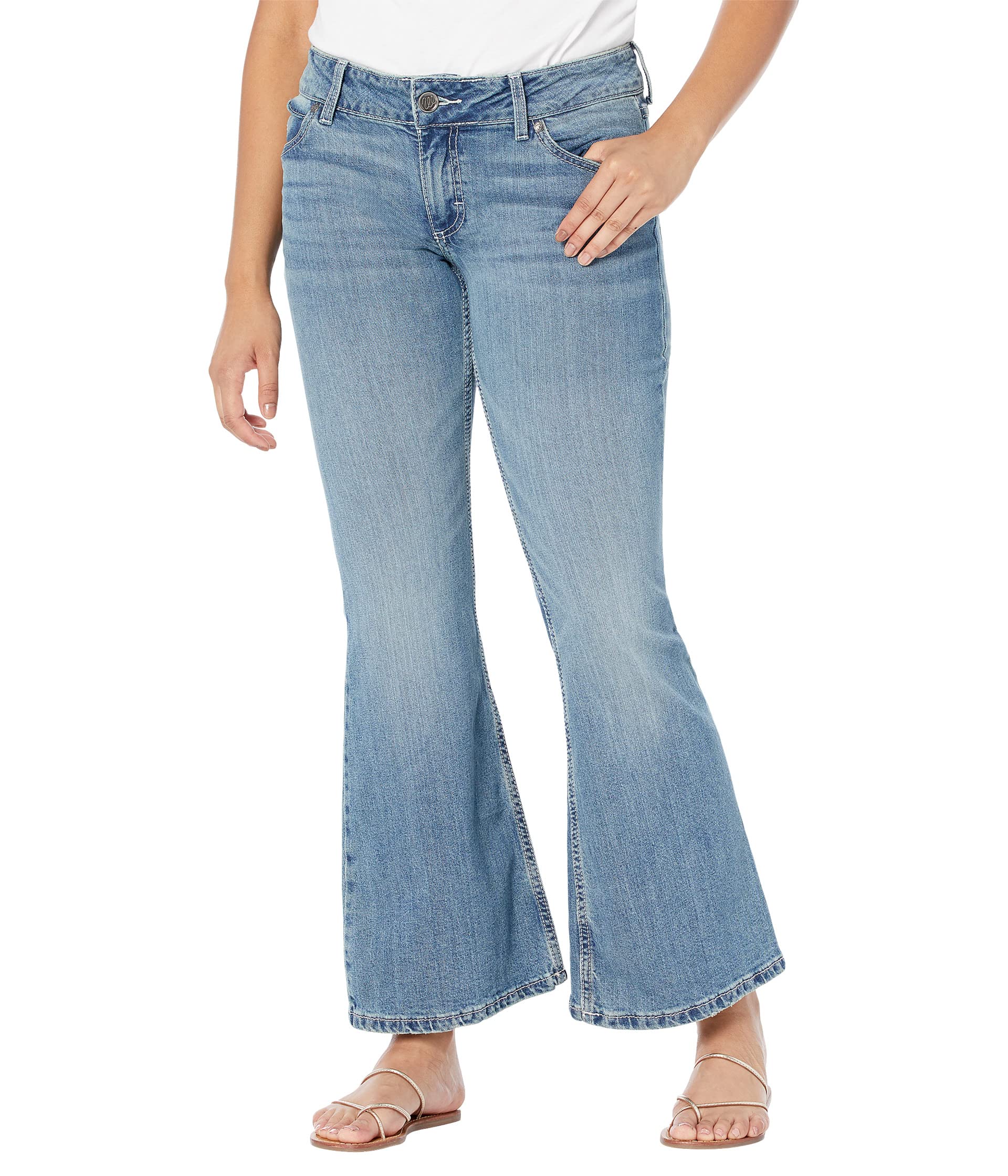 цена Джинсы Wrangler, Retro Flare Leg Mae Mid-Rise Jeans