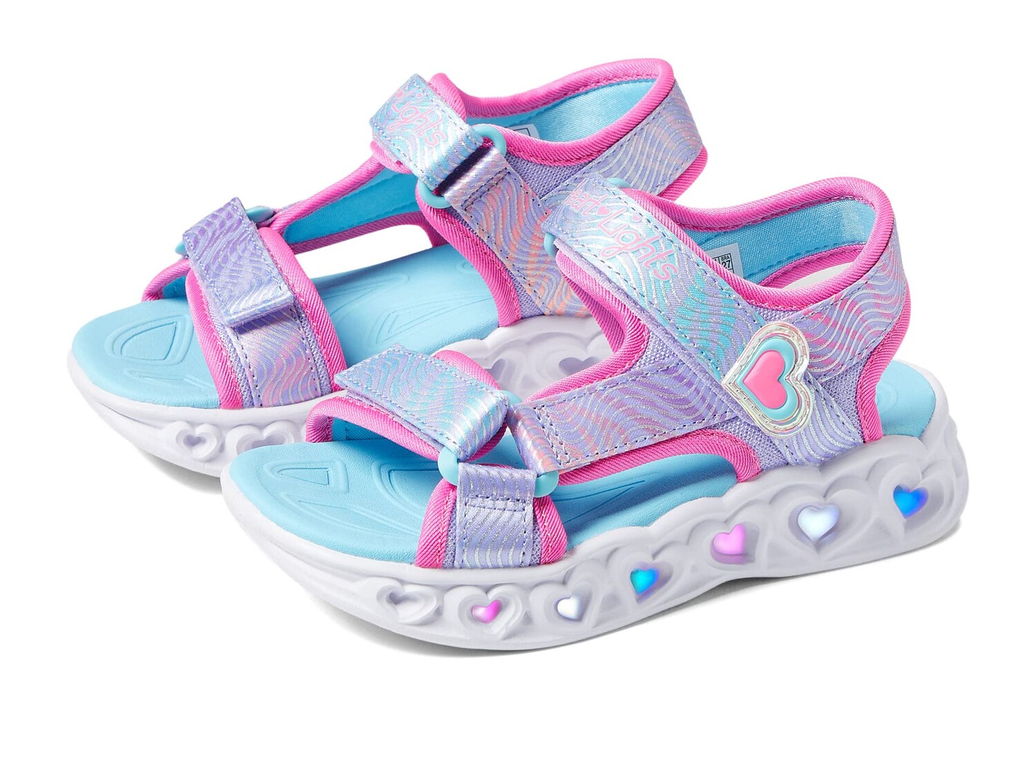 

Сандалии SKECHERS KIDS, Sport Lighted - Heart Lights Sandals 302968L