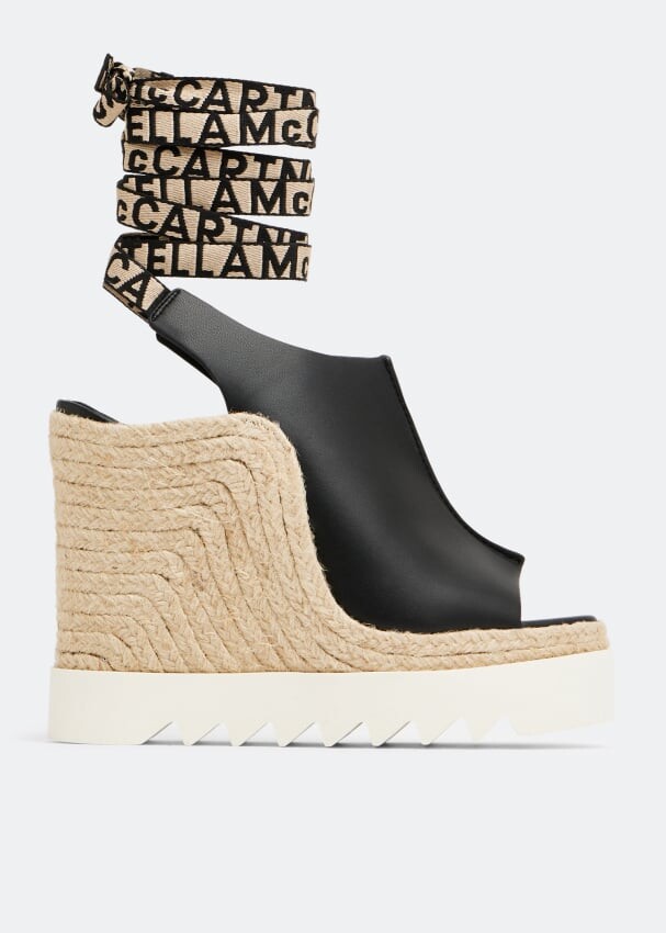 

Эспадрильи STELLA MCCARTNEY Gaia wedge espadrilles, черный