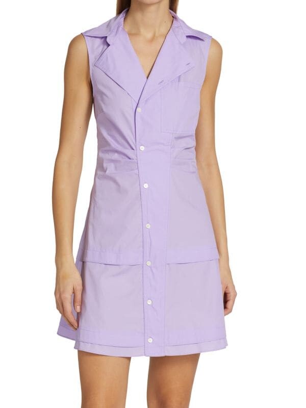 

Платье-рубашка santina без рукавов Derek Lam 10 Crosby Lilac