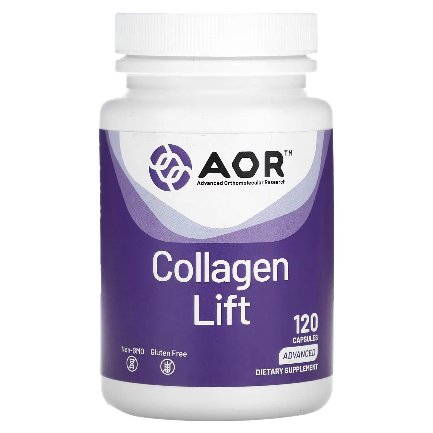 

Коллаген Advanced Orthomolecular Research AOR Lift, 120 капсул