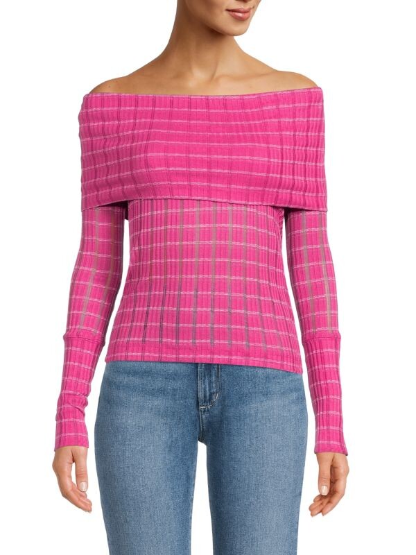 

Топ snowbunny gf в рубчик Free People Fuchsia pink