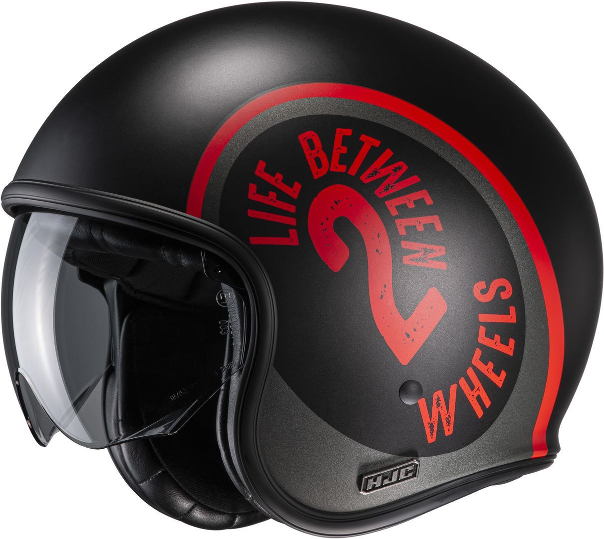 Шлем HJC V30 Harvey реактивный, черный/красный