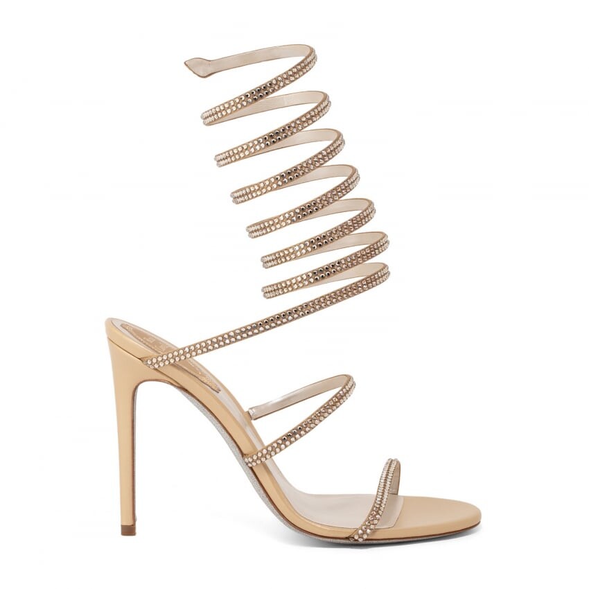 

Сандалии RENÉ CAOVILLA Cleo crystal-embellished sandals, золотой