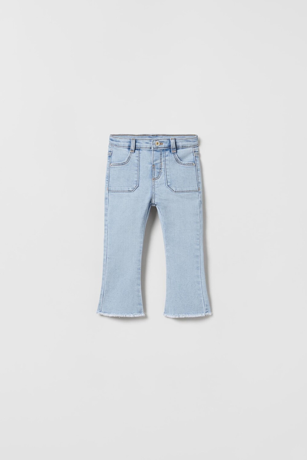 

Расширенные джинсы с потерями ZARA, синий