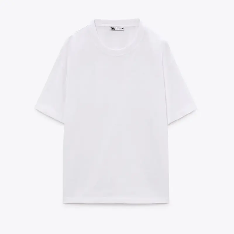 

Футболка Zara Faded Cotton, белый