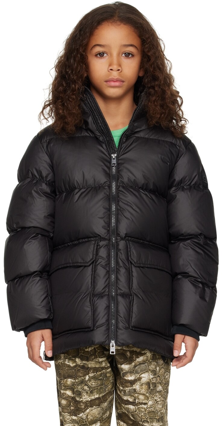 

Детская черная стеганая пуховая куртка Woolrich