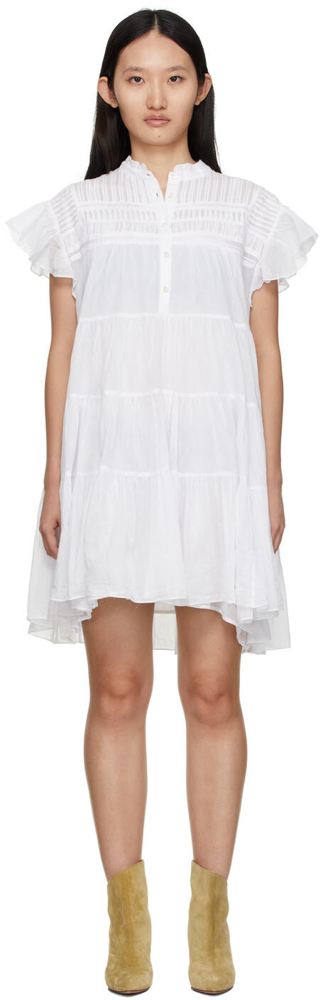 

Белое хлопковое платье ланикайе Isabel Marant Etoile