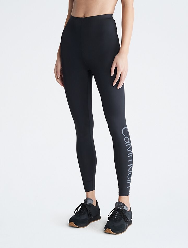 

Леггинсы CK Sport с завышенной талией и логотипом размера 7/8 Calvin Klein, черный