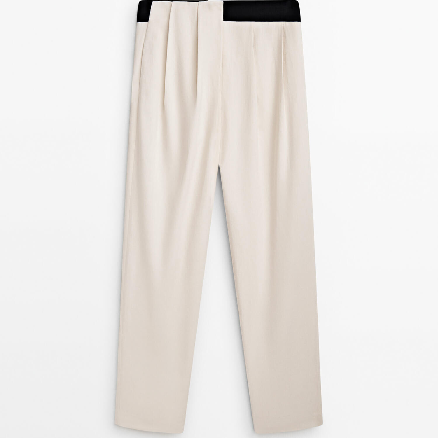 

Брюки Massimo Dutti Contrast Tuxedo Suit – Studio, кремовый, Бежевый