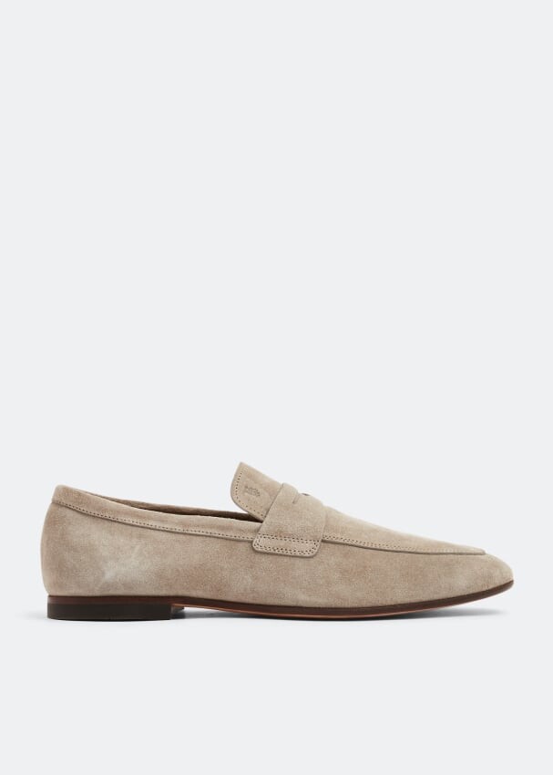 

Лоферы TOD'S Suede loafers, бежевый