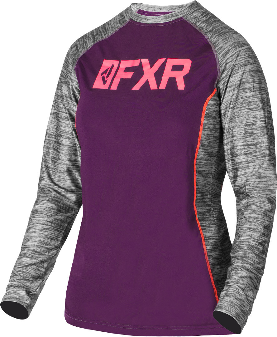 цена Рубашка женская FXR Helium X Tech функциональная, серый/пурпурный