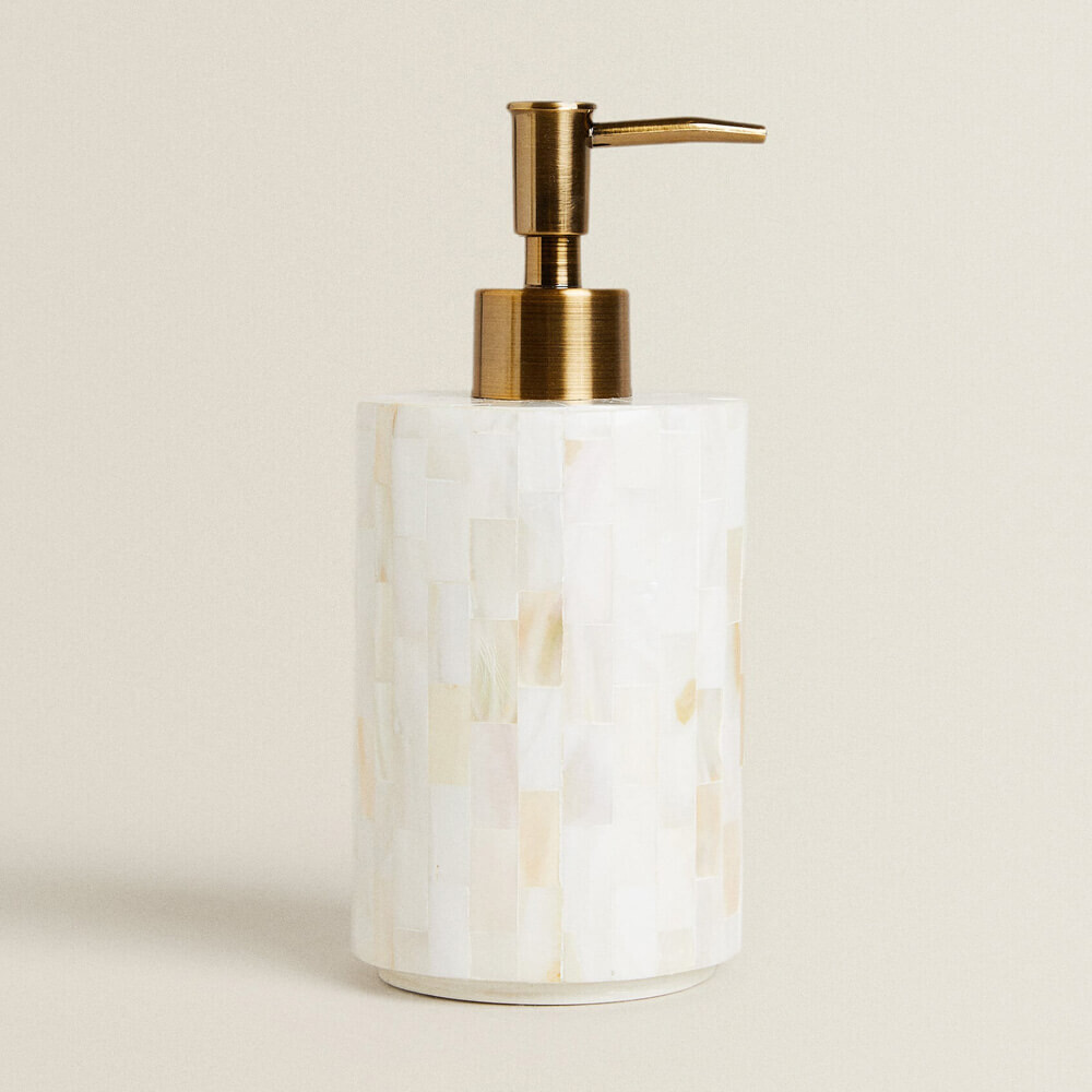 

Дозатор для мыла Zara Home Round Mother-of-pearl, светло-бежевый