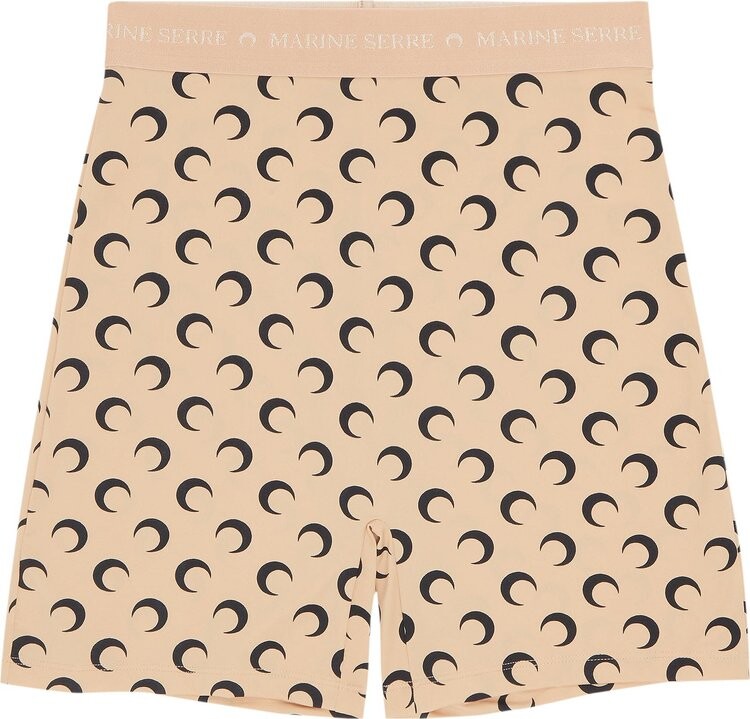 

Шорты Marine Serre All Over Moon Yoga Short All Over Moon Black On Tan, загар