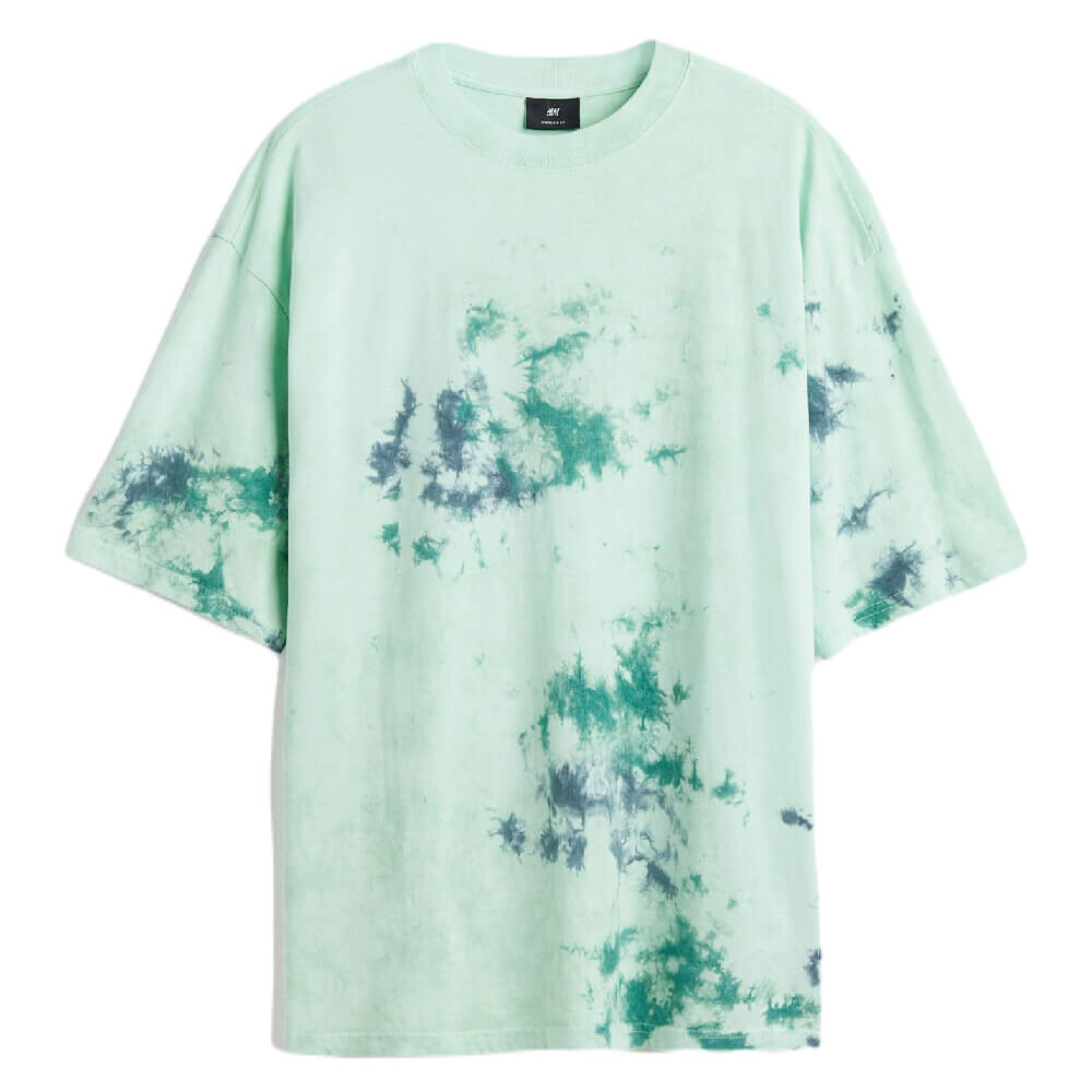 

Футболка H&M Oversized Cotton, светло-зеленый/зеленый