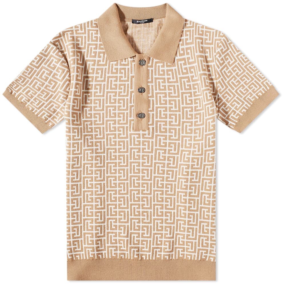 

Футболка Balmain Monogram Knitted Polo