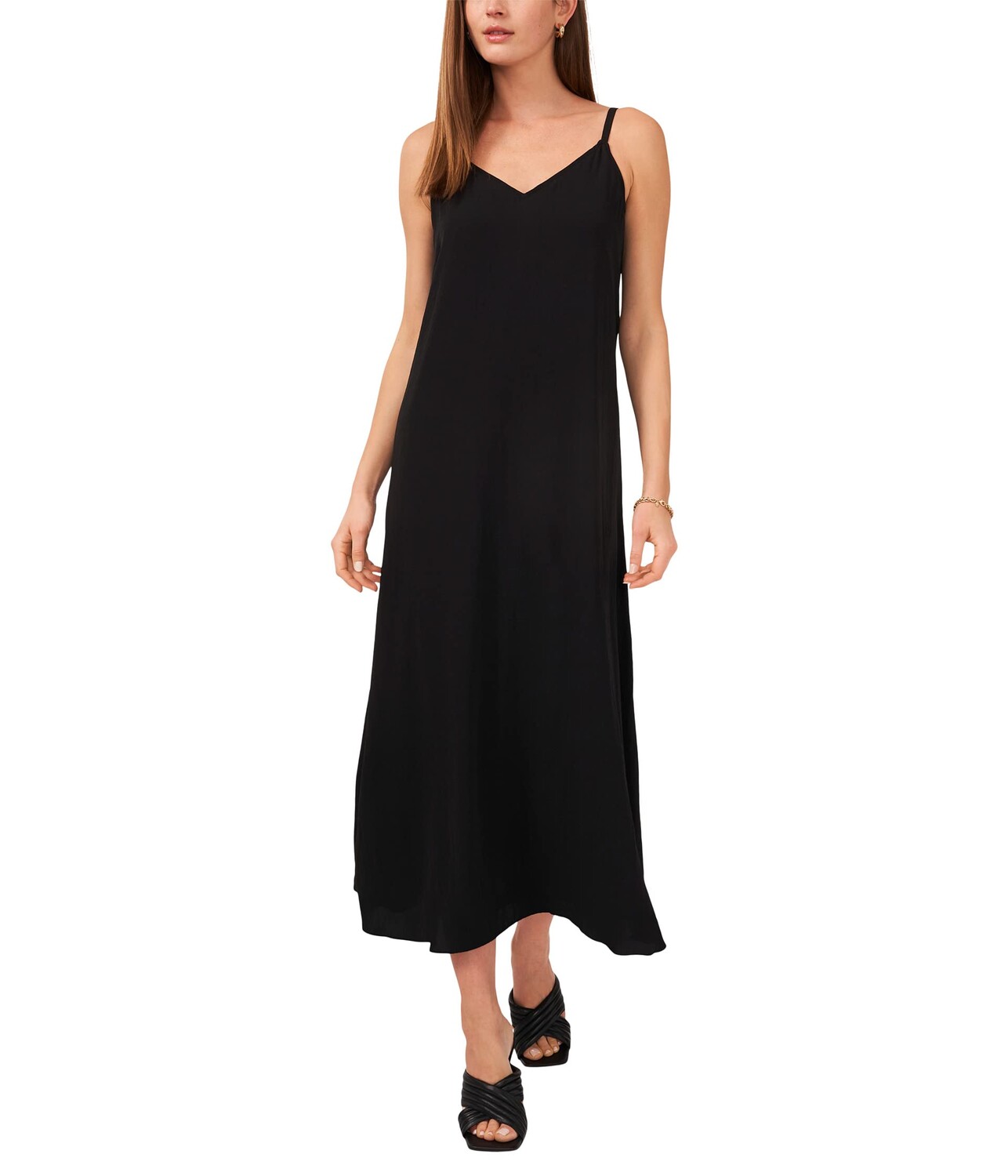 

Платье Vince Camuto, Sleeveless V-Neck Rumple Twill Maxi Dress