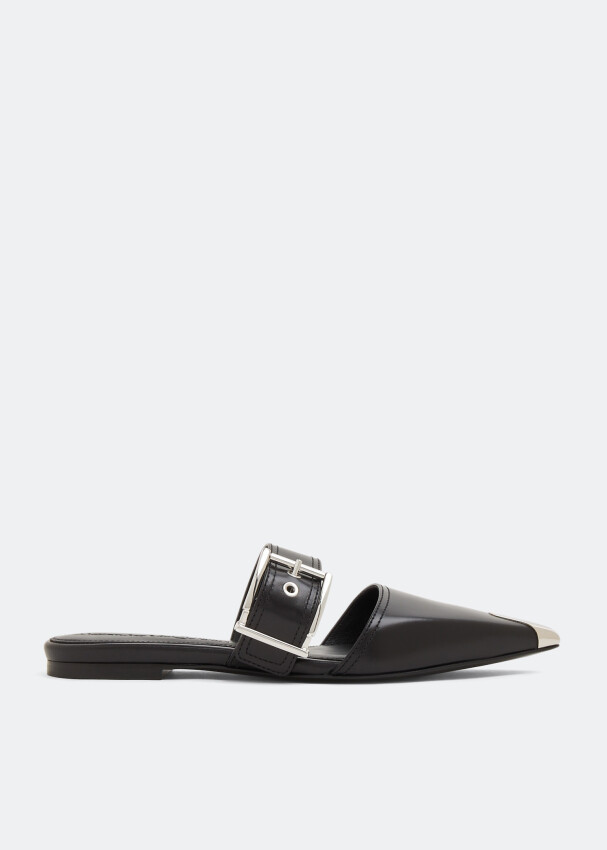 

Мюли ALEXANDER MCQUEEN Punk flat mules, черный