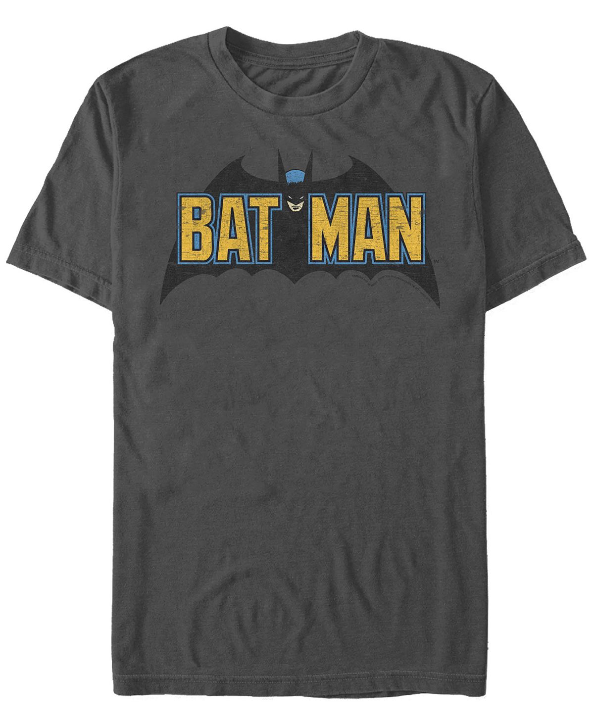 Мужская футболка с коротким рукавом с логотипом летучей мыши dc batman classic text Fifth Sun, мульти мужская футболка dc batman gotham guardian с коротким рукавом fifth sun черный