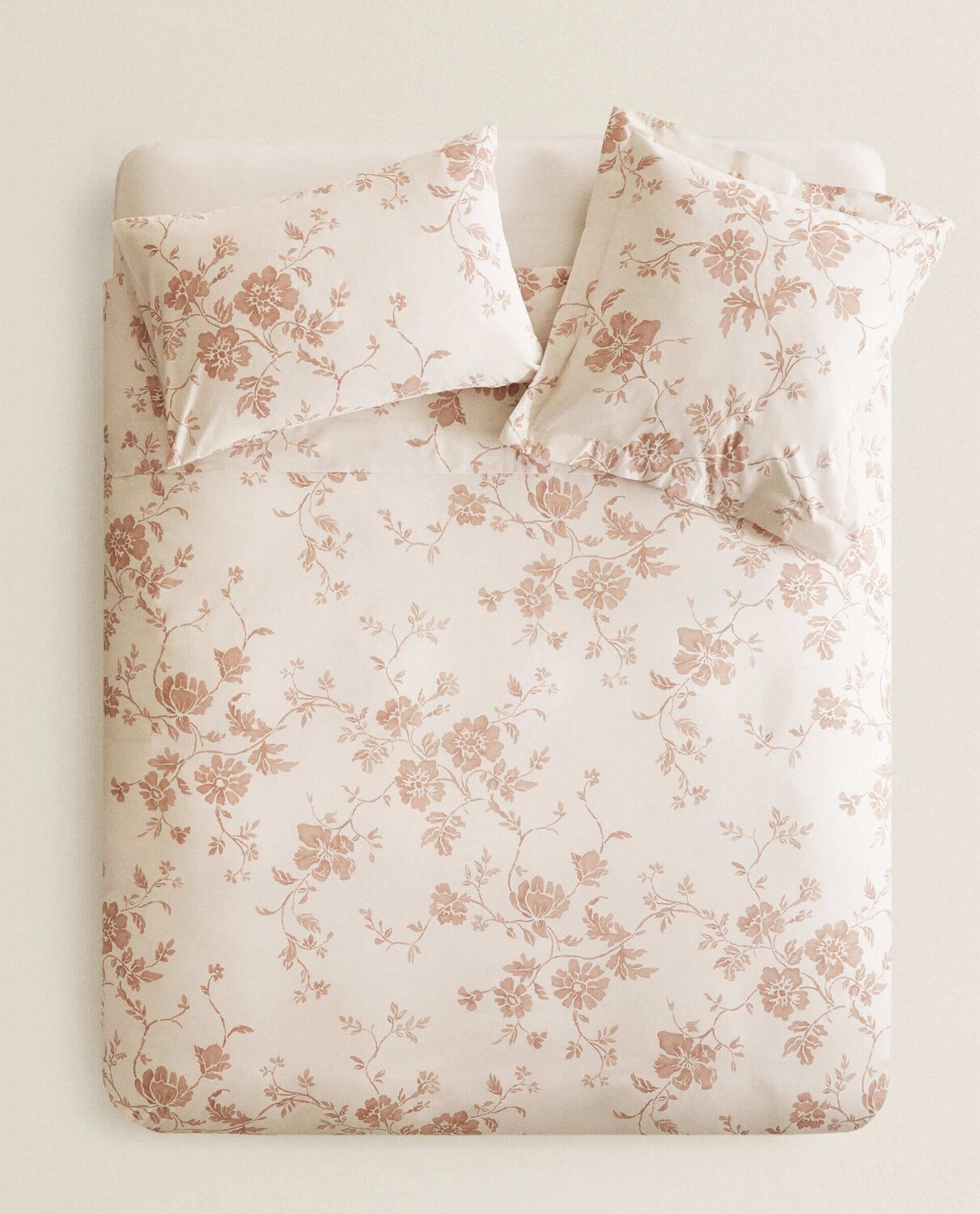 

Пододеяльник Zara Home Floral Print, светло-розовый