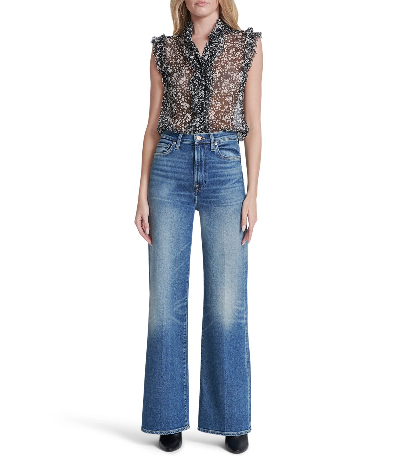 

Джинсы 7 For All Mankind, Luxe Vintage Ultra High-Rise Jo in Petunia