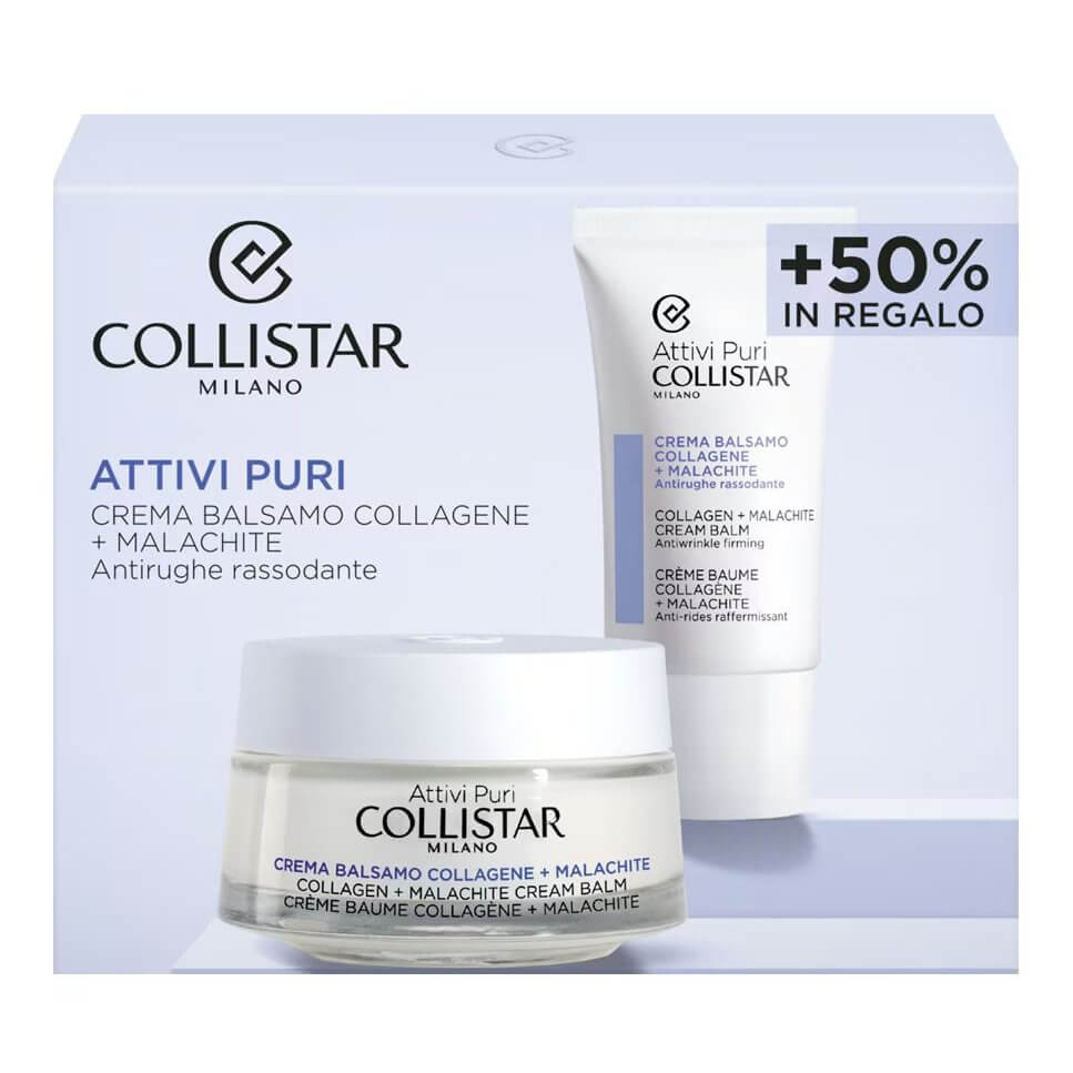 Подарочный набор Collistar Attivi Puri Collagen + Malachite Cream-balm, 2 предмета цена и фото