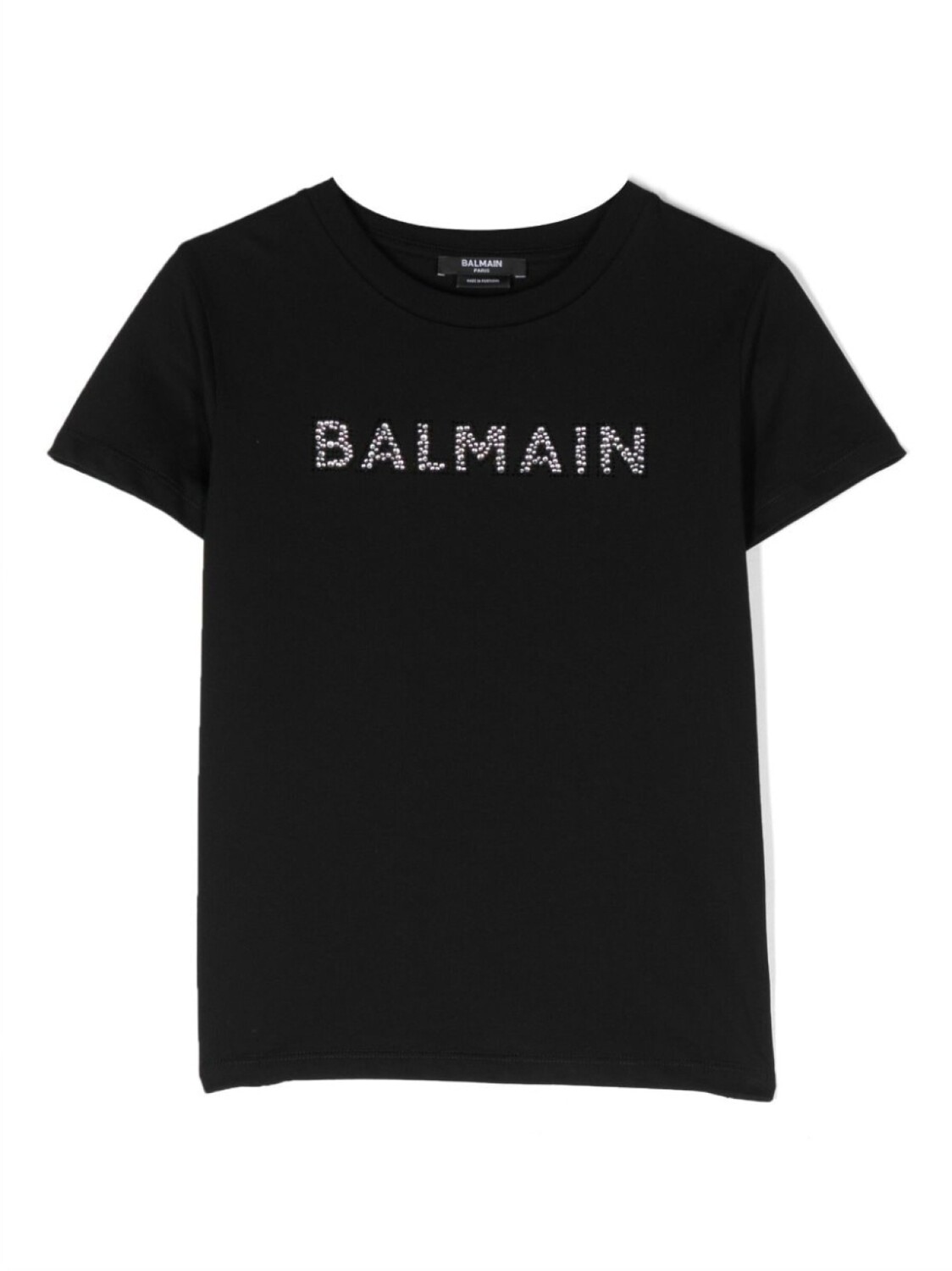 

Balmain Kids футболка с логотипом и заклепками, черный