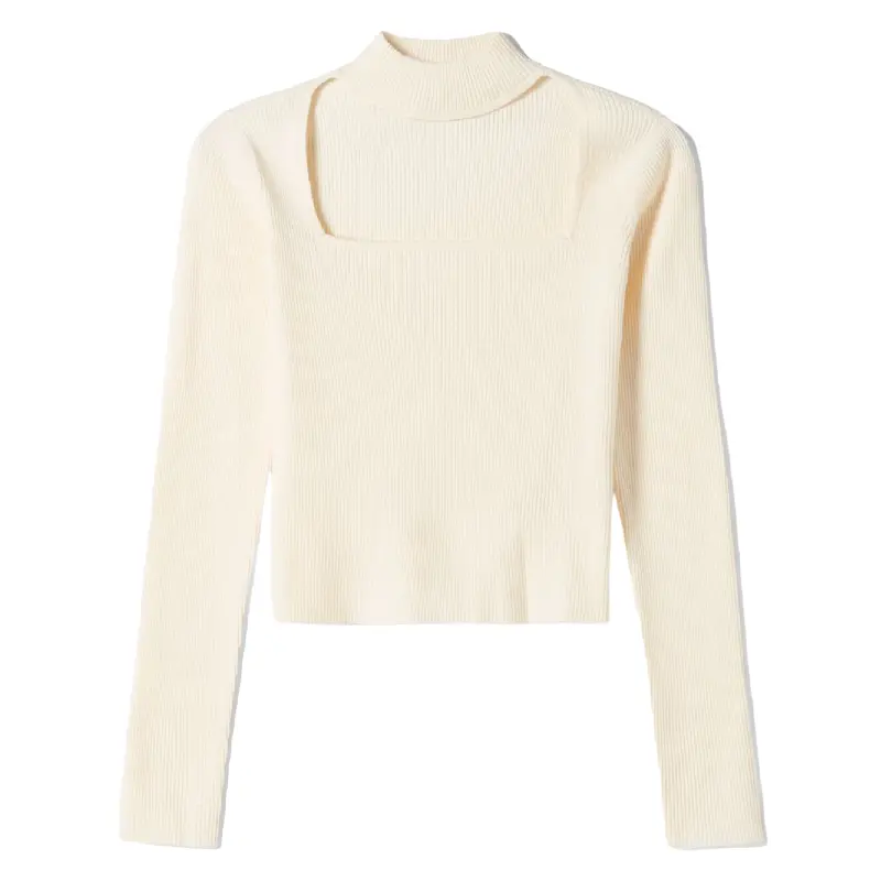 

Свитер Bershka Sweater With Choker Neck, кремовый