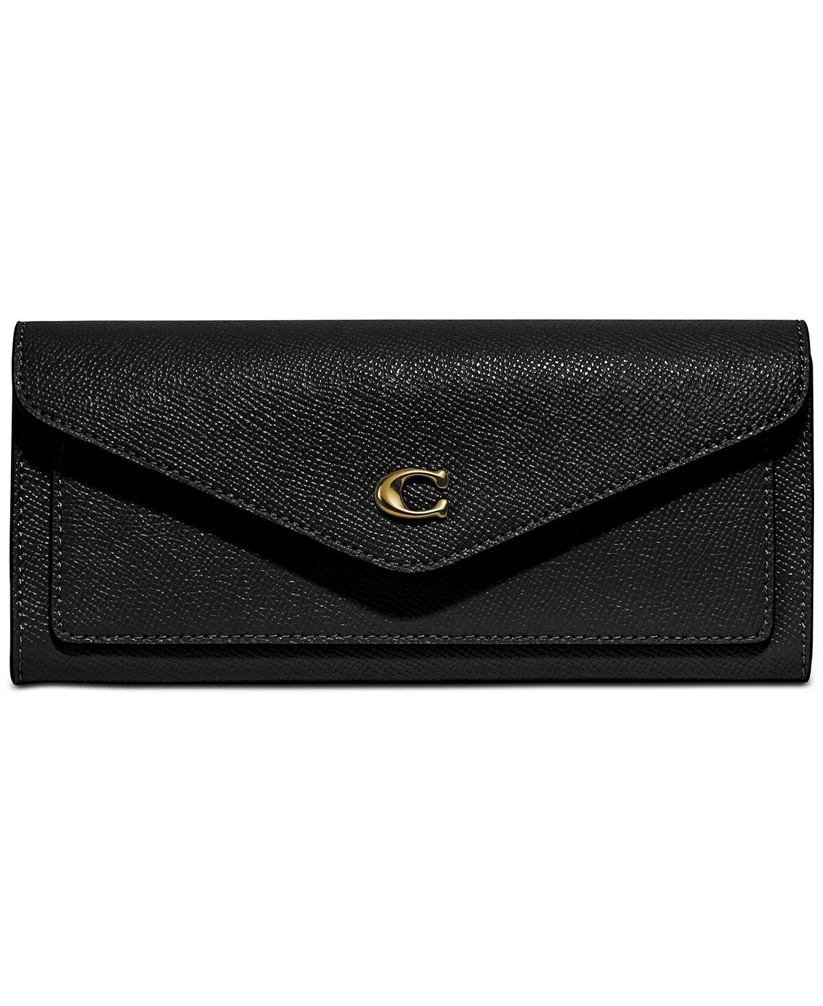 

Кошелек wyn из перекрестной кожи COACH, черный