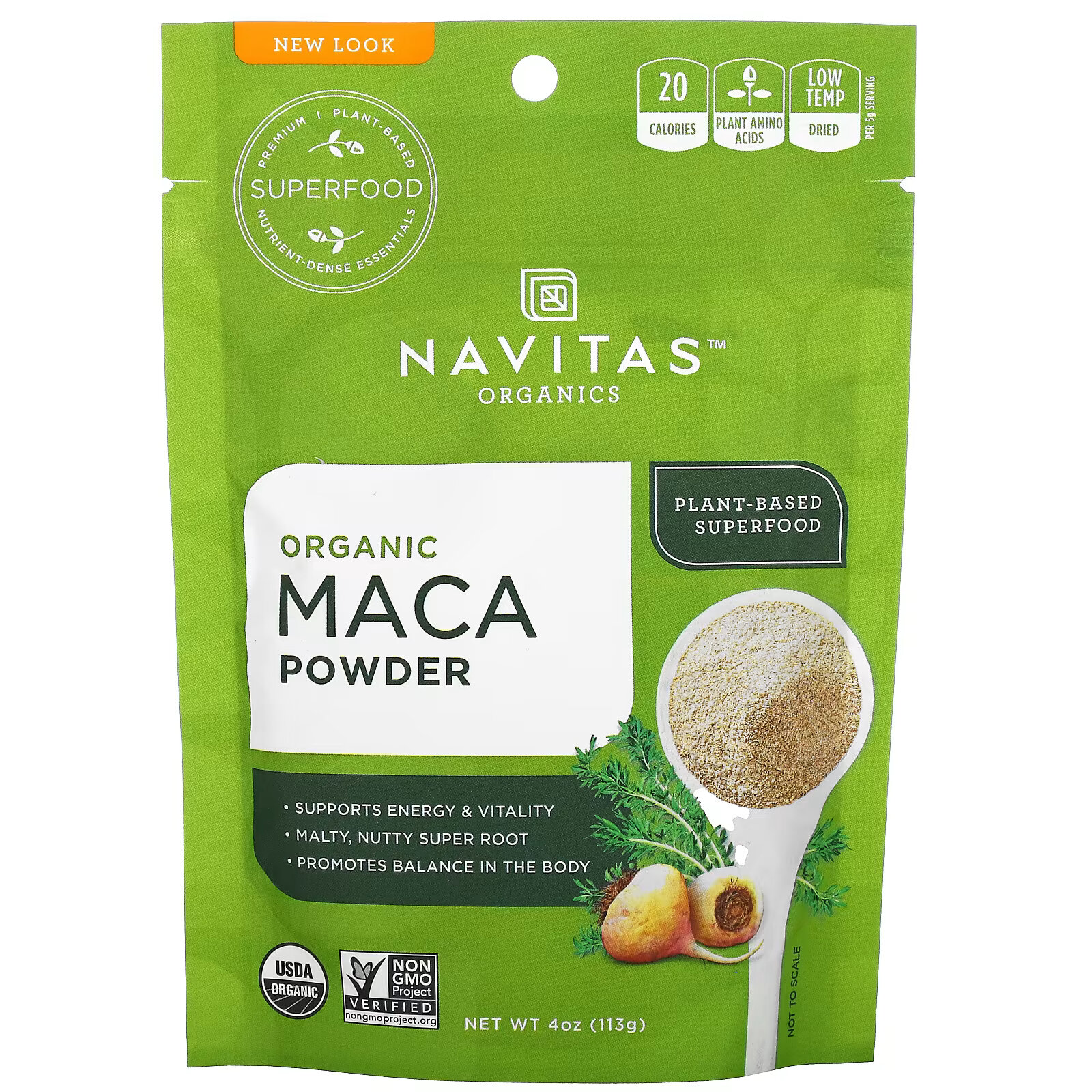 Navitas Organics, Органический порошок Maca Powder, 113 г navitas organics superfood adaptogen blend maca reishi ashwagandha 6 3 oz 180 g