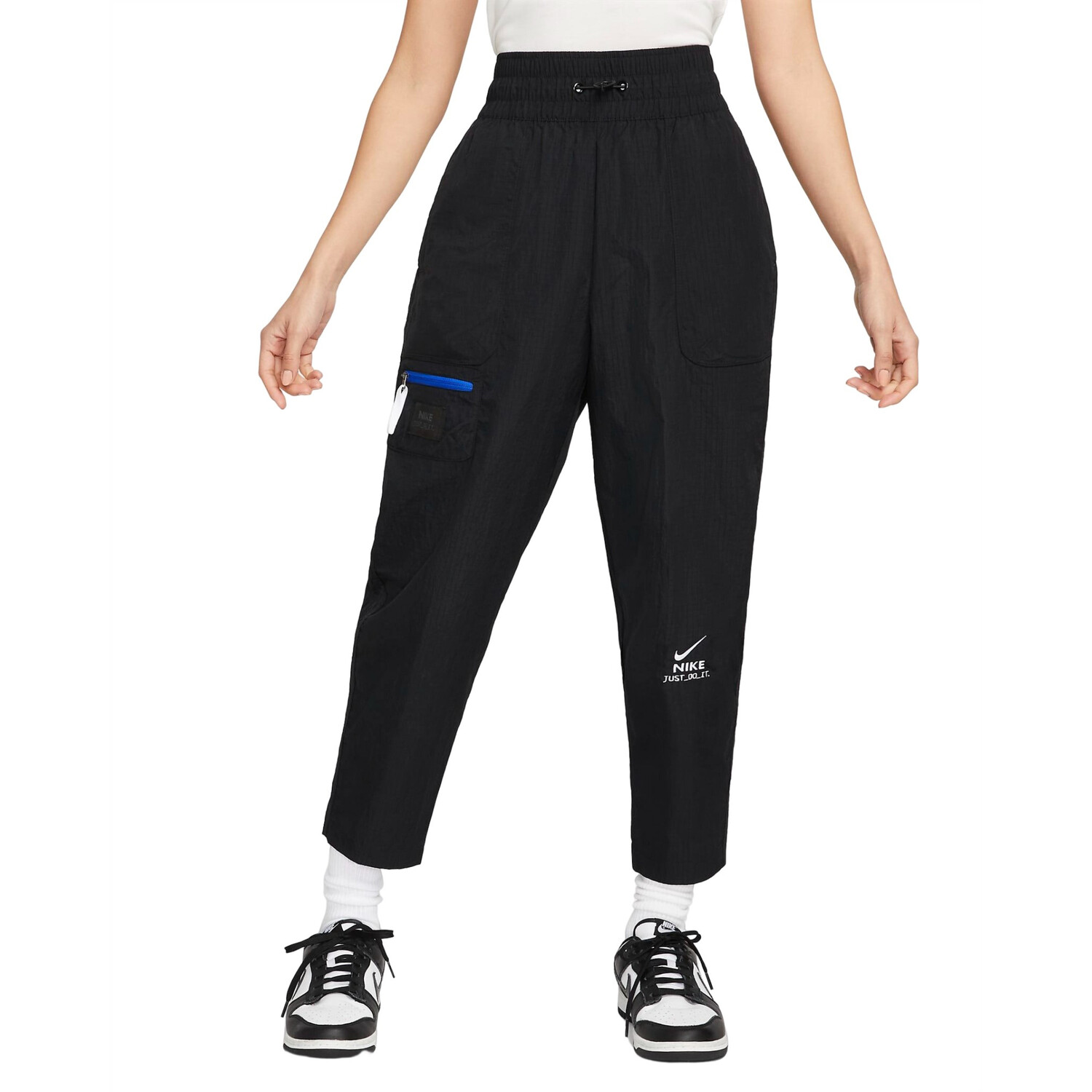 

Брюки Nike Sportswear City Utility High-Waisted Woven, черный/синий/белый