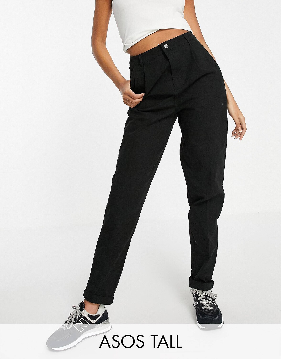 

Черные брюки чинос ASOS DESIGN Tall