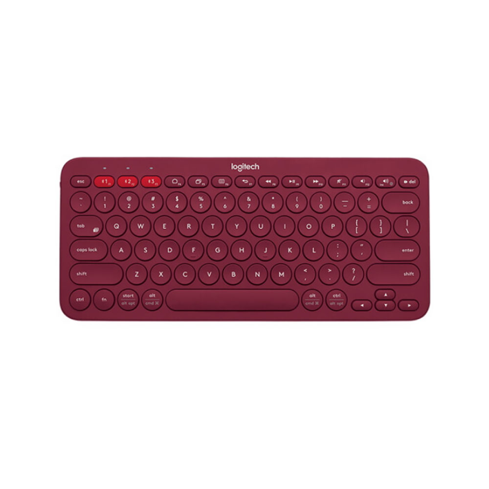 Клавиатура беспроводная Logitech K380, английская раскладка, красный клавиатура беспроводная logitech k380 off white