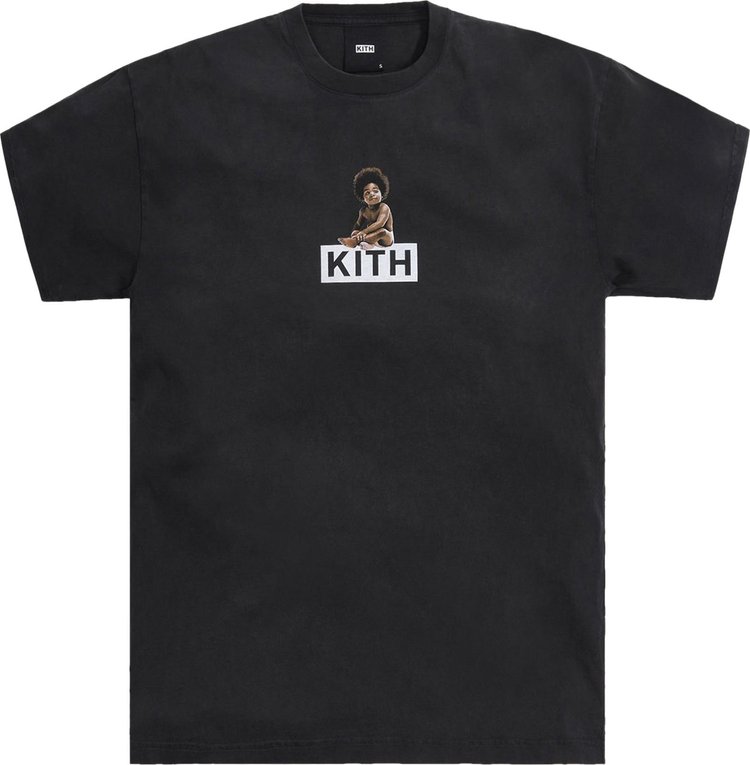 Футболка Kith For The Notorious B.I.G Ready To Die Classic Logo Vintage Tee 'Black', черный - фото