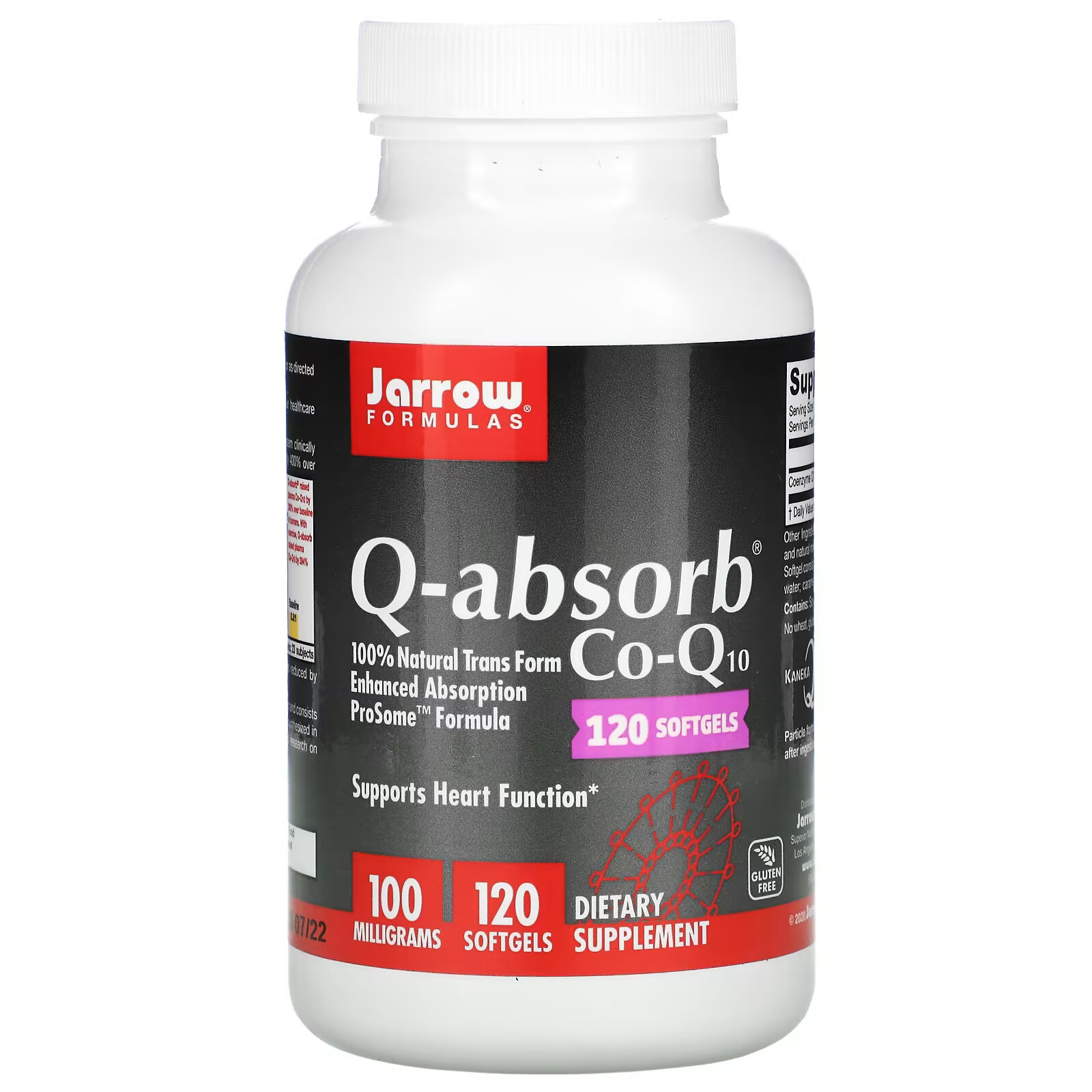 Jarrow Formulas, Q-absorb Co-Q10, 100 мг, 120 капсул jarrow formulas co q10 100 мг 60 капсул
