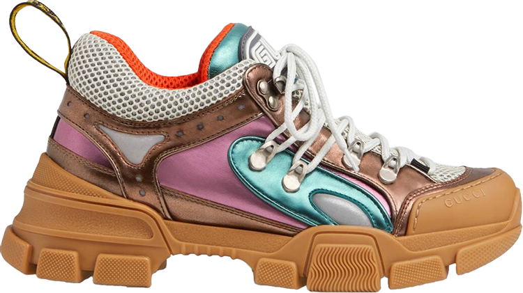 Кроссовки Gucci Wmns Flashtrek Multi-Color Metallic, разноцветный - фото