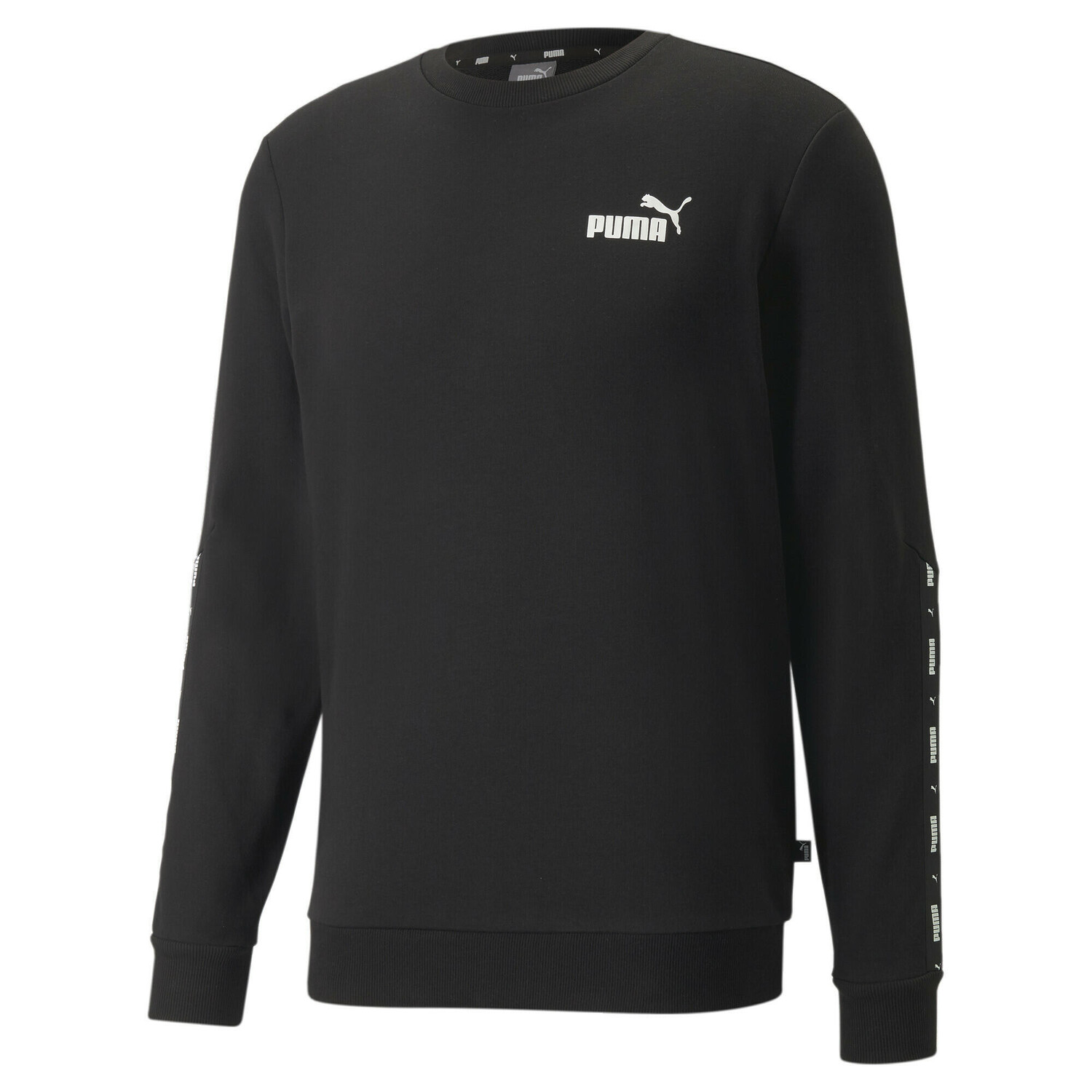 

Мужской свитшот Essentials+ с круглым вырезом и лентой с логотипом PUMA, черный
