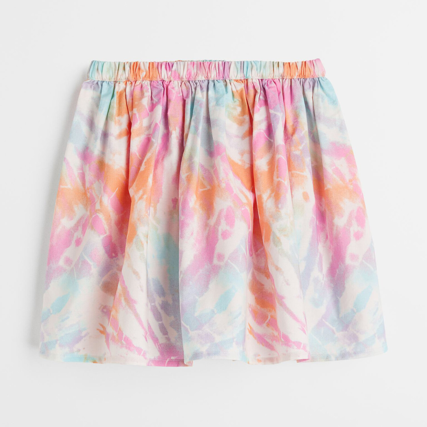 

Юбка из хлопка с рисунком H&M Tie-dye, светло-розовый
