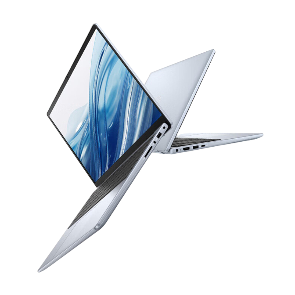 Ноутбук Dell Inspiron 14-5445 AI, 14 2.2K, 16 ГБ/512 ГБ, R7-8840HS, серебристо-голубой, английская клавиатура ноутбук lenovo xiaoxin 14 2024 ai 14 16 гб 512 гб r7 8845h зеленый английская клавиатура