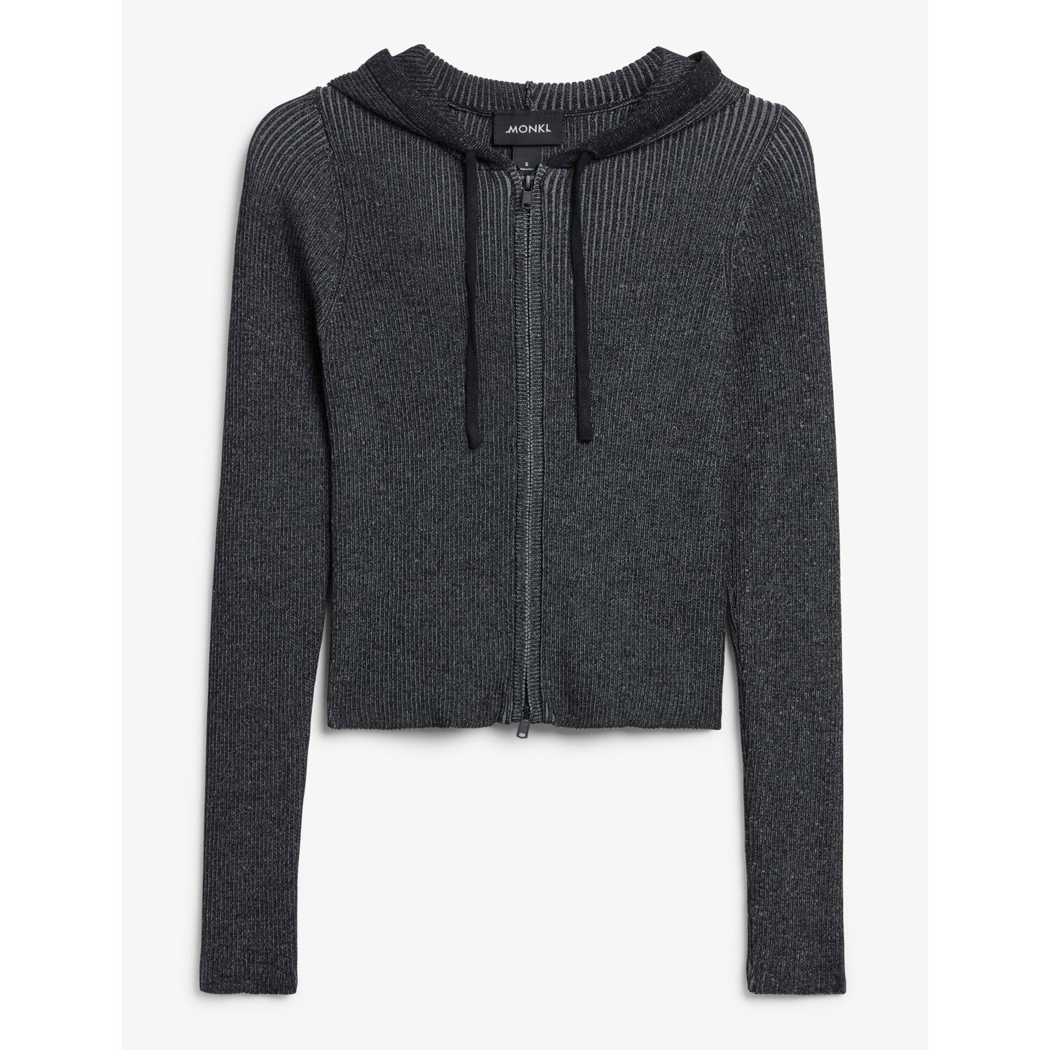 

Кардиган Monki Hooded knit, черно-серый