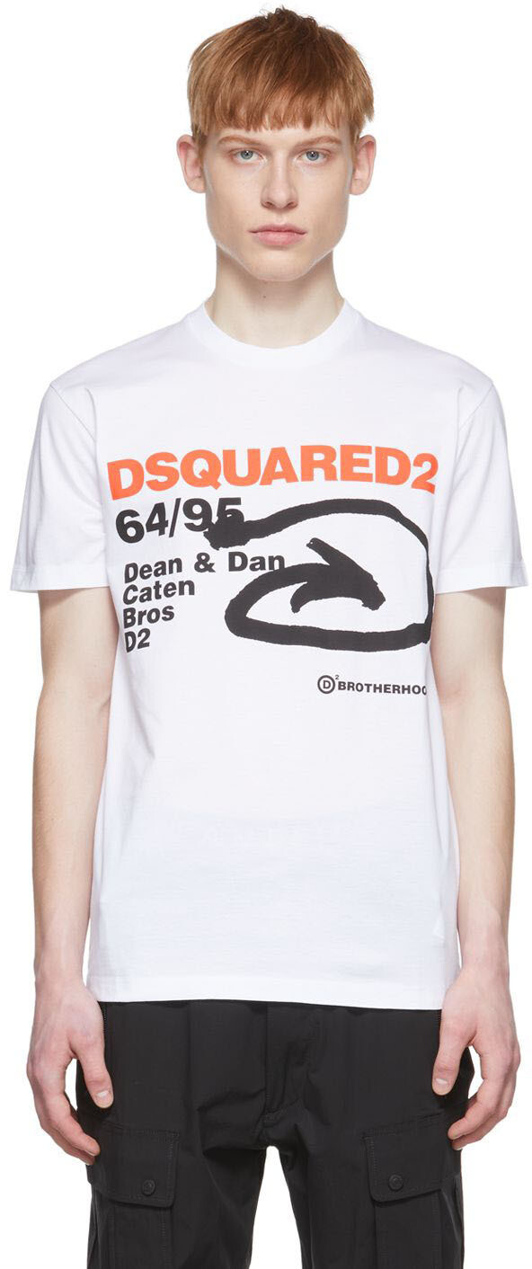 

Белая хлопковая футболка Dsquared2