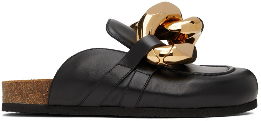 

Черные лоферы с цепочкой JW Anderson, Черный