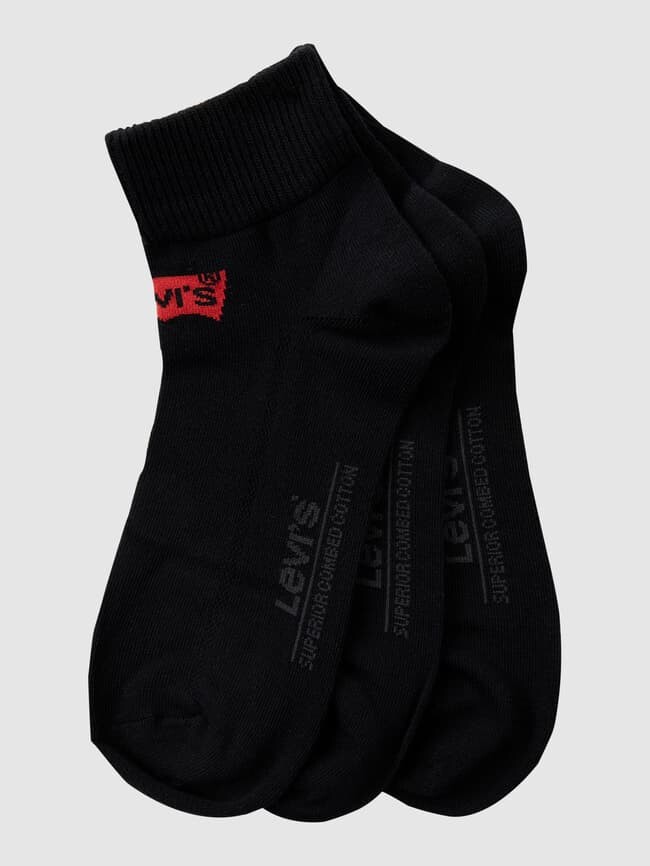 

Носки-кроссовки с принтом этикетки, в упаковке 3 шт., модель MID CUT Levi's, черный